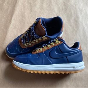 Mens Nike Lunar Air Force 1 Low Obsidian Saddle Brown